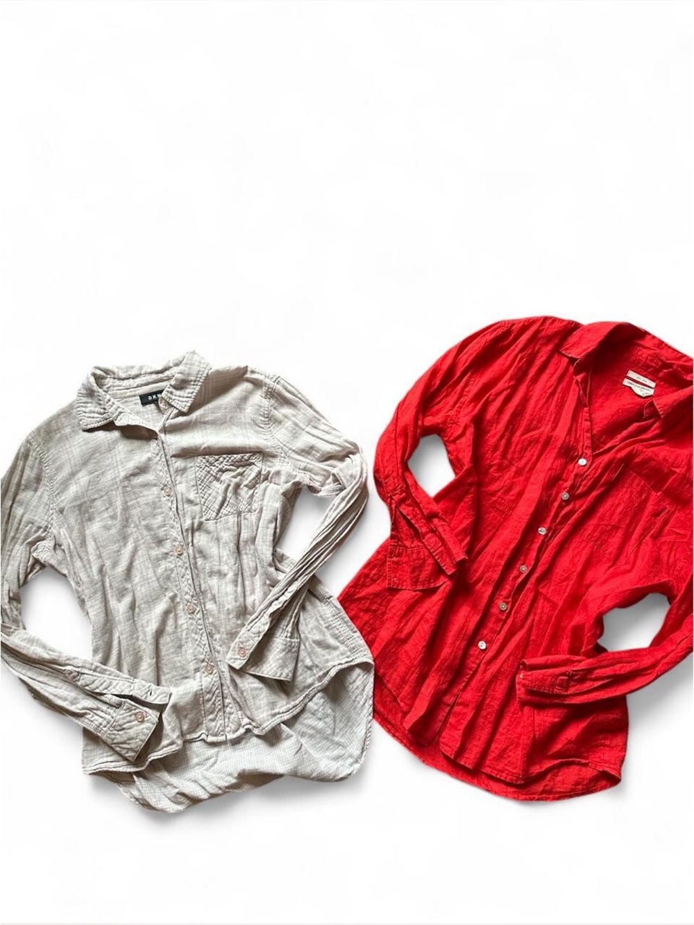 Women’s button down linen and cotton shirts bundle dkny Christian siriano